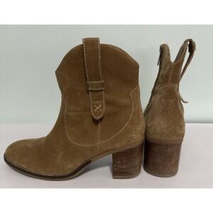 Hush Puppies Hannah Mid Boot Chestnut Suede Womens 11 M Concert Western comfort